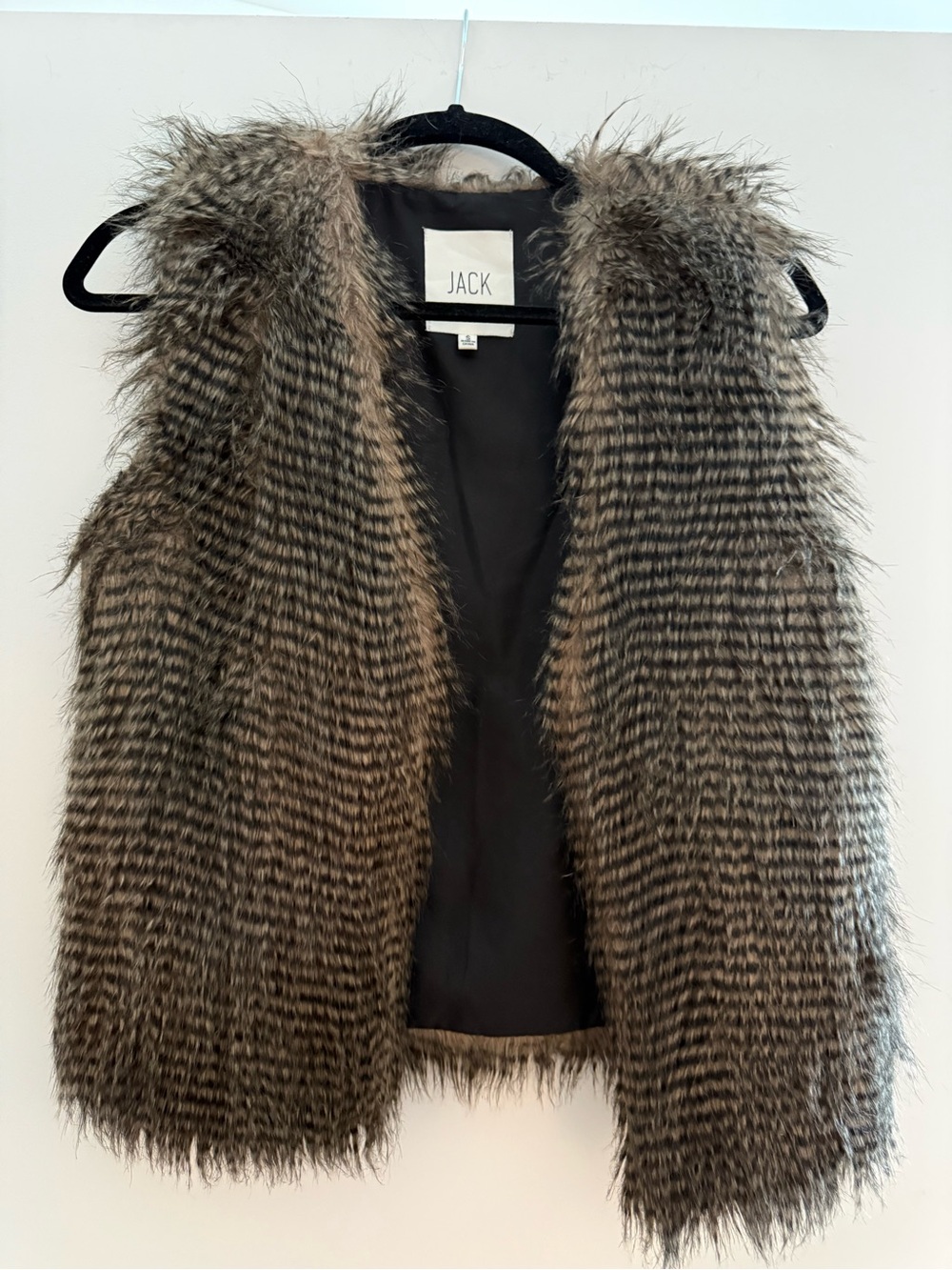 Jack by BB Dakota Faux Fur Vest in Brown and Black